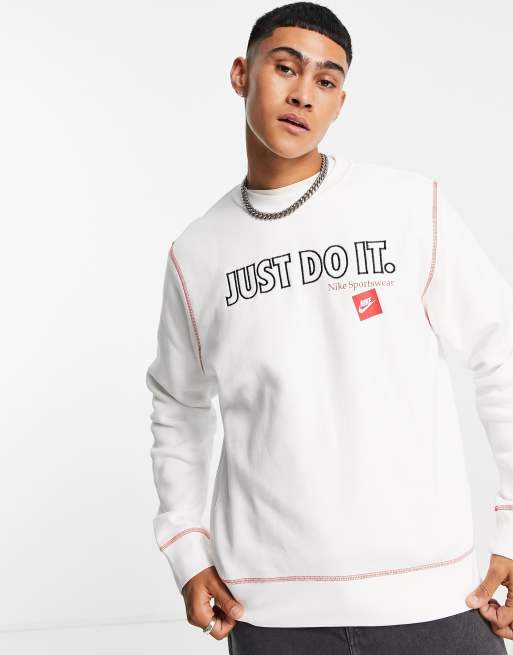 White just do it sweatshirt sale