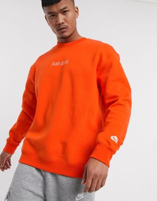 nike just do it hoodie orange