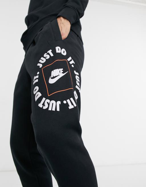 Grootste Zuidelijk Gestreept Nike Just Do It cuffed sweatpants in black | ASOS