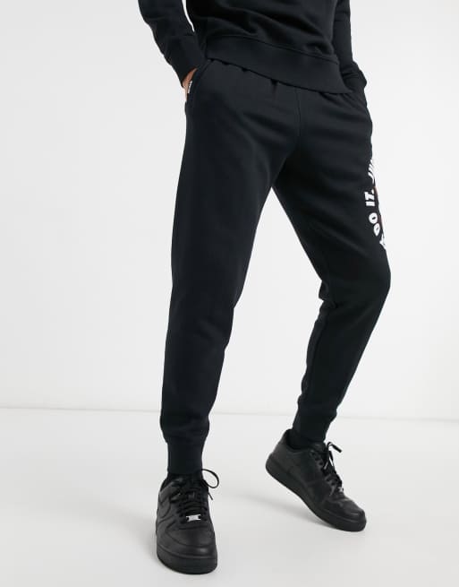 Nike black sweatpants clearance cuffed