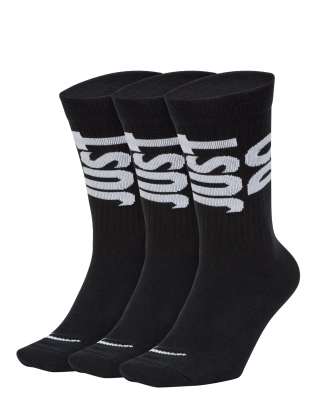 Nike Just Do It everyday essentials 3 pack socks in black | ASOS