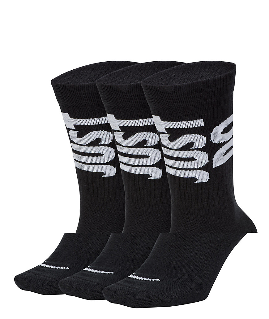 Nike Just Do It everyday essentials 3 pack socks in black