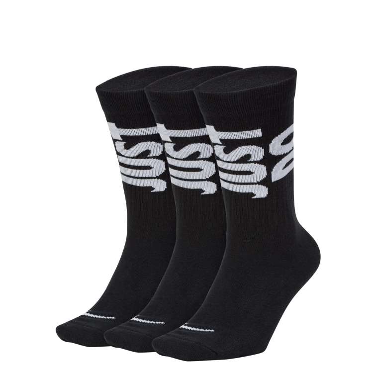Nike Just Do It everyday essentials 3 pack socks in black
