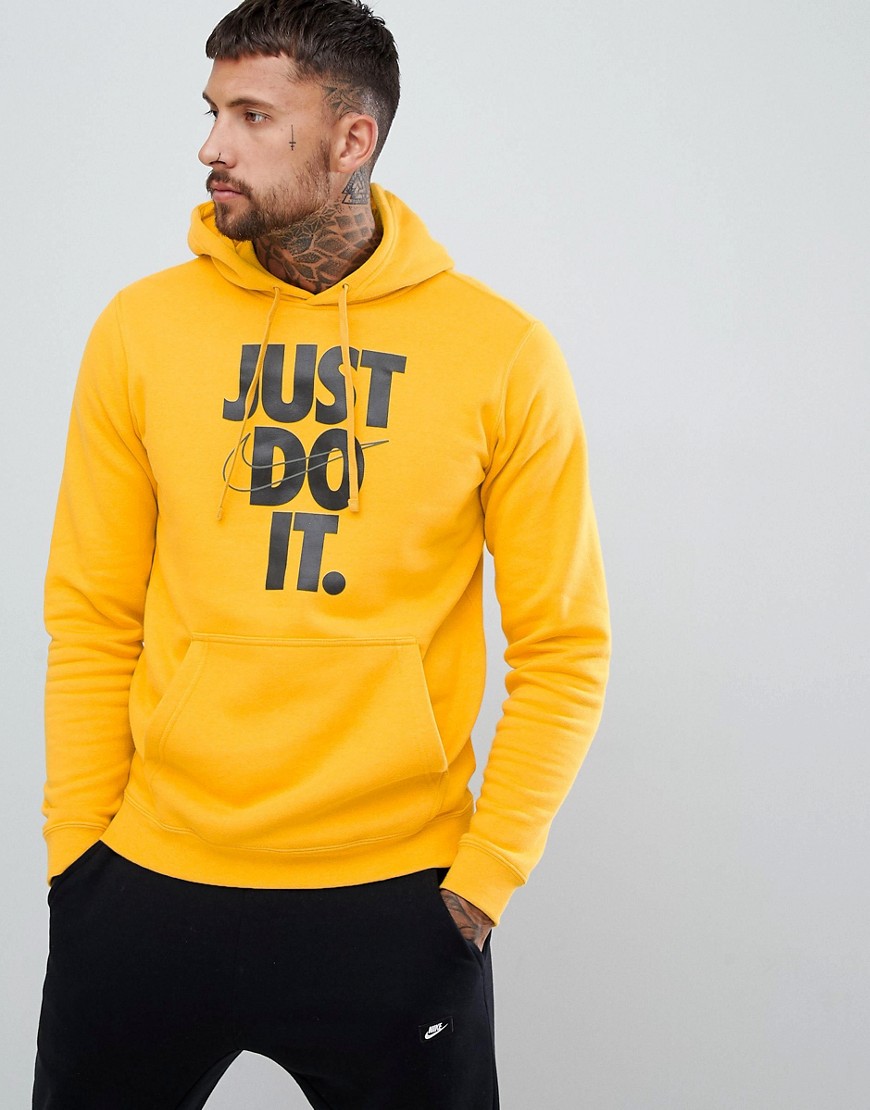 Nike - Just Do It - Felpa gialla con cappuccio 928717-752-Giallo