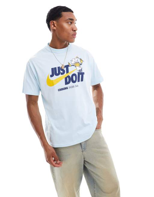 Nike Just Do It graphic t shirt in light blue