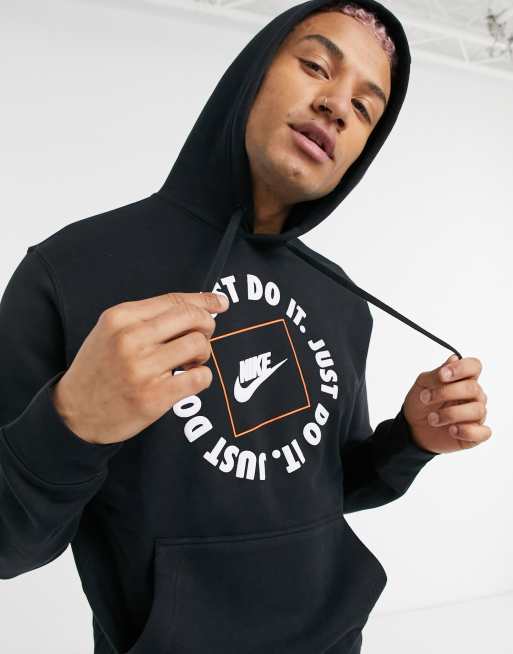 Nike modern overhead hot sale hooded top black