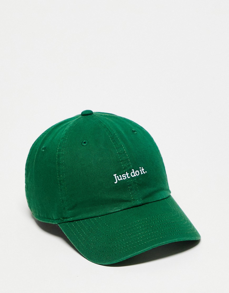 Nike 'just Do It' Logo Cap In Green