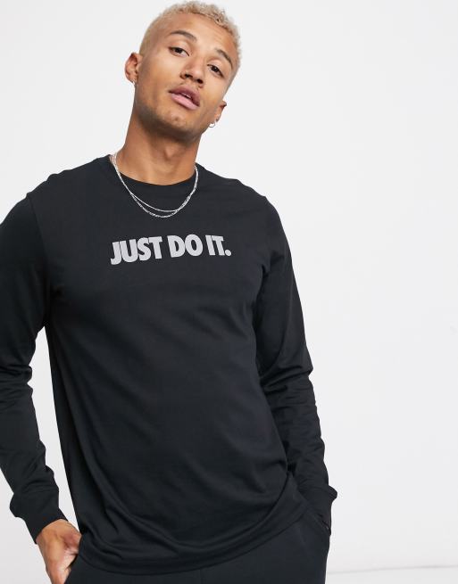 Nike just do it black clearance shirt