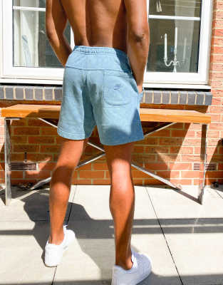 nike just do it washed shorts in grey