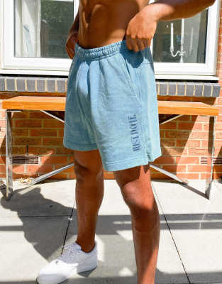 nike just do it washed shorts in grey