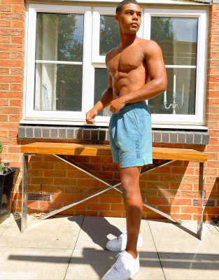 nike just do it washed shorts in grey