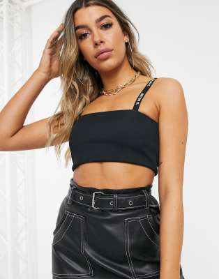 Nike Just Do It Square neck black Bralet | ASOS