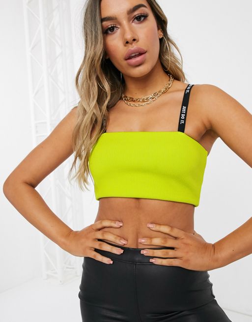 Nike Just Do It Square Neck Green Bralet