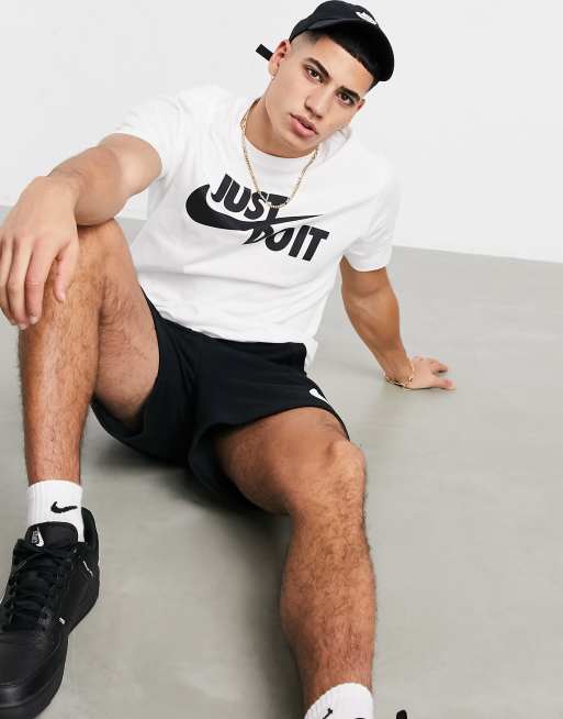 T-shirt Bleu/Blanc Homme Nike Just Do It Swoosh