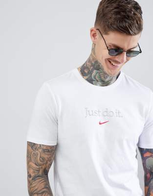 nike just do it white t shirt