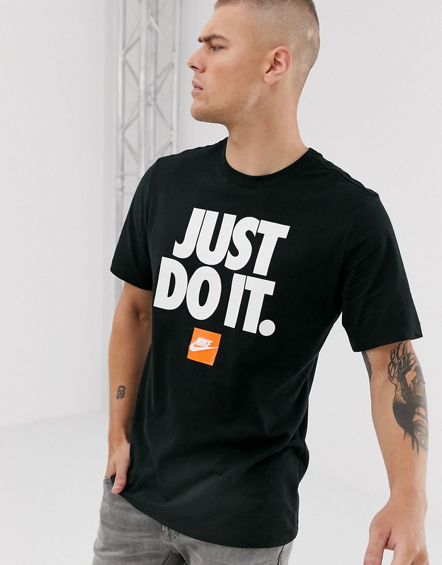 Nike - Just Do It - T-shirt nera-Nero