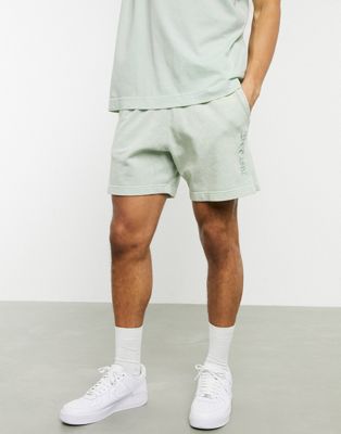 Nike Just Do It washed shorts in green 