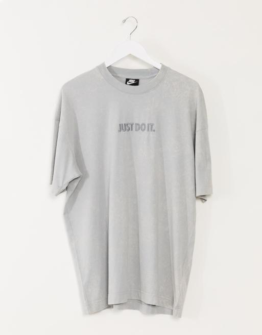 Nike Just Do It washed t-shirt in grey