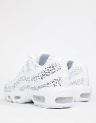 nike just do it white and black newspaper print air max 95