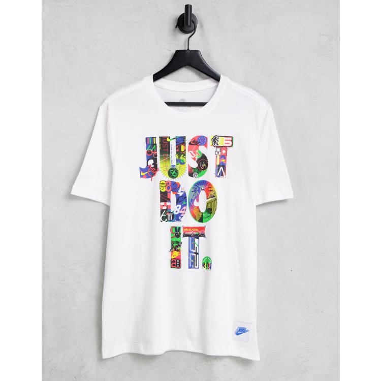 Nike Just Do It Worldwide logo t shirt in white