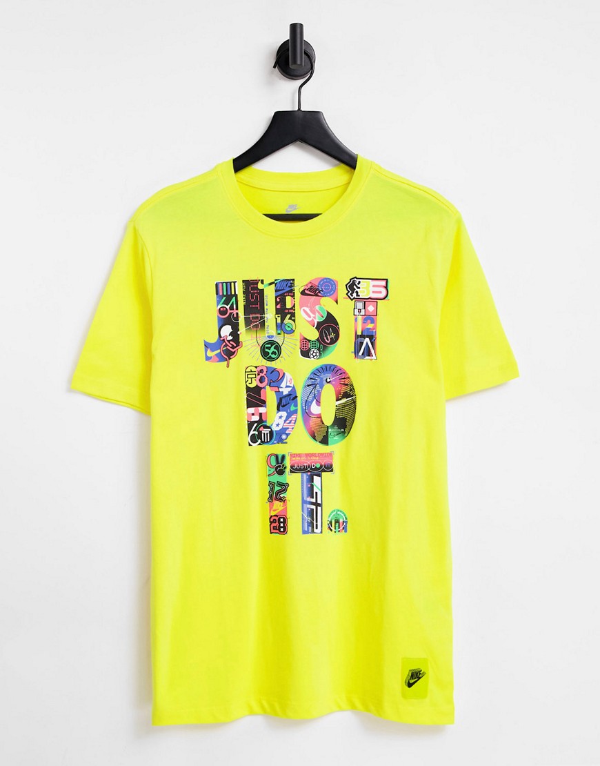 Nike Just Do It Worldwide logo t-shirt in yellow