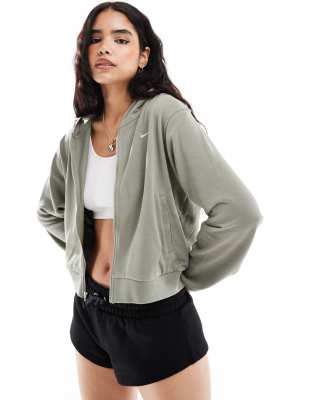 Nike - Kapuzenjacke aus French Terry in Grau