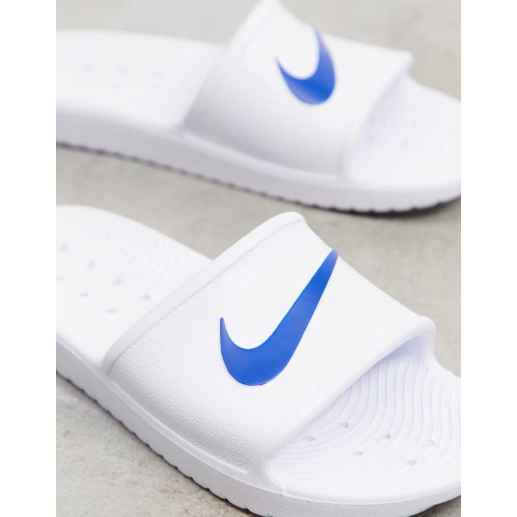 Nike Kawa Shower Trainer in white and blue ASOS