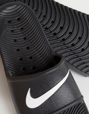 Nike Kawa swoosh sliders sandals in 