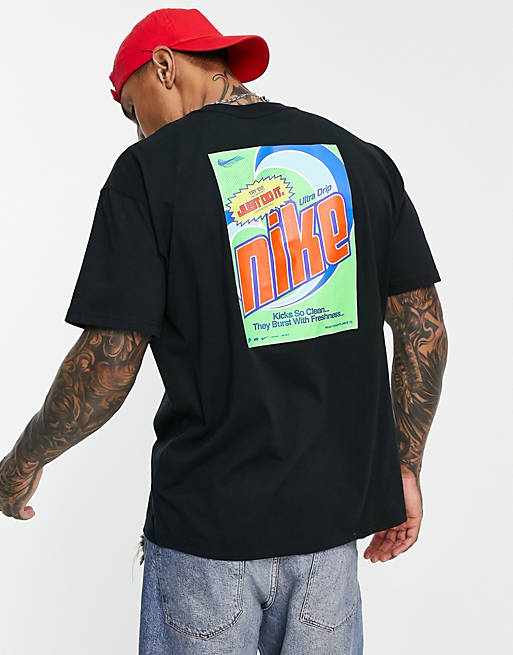 T-Shirts & Vests Nike Keep It Clean back print heavyweight oversized t-shirt in black 