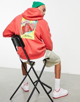 Nike Keep It Clean back print hoodie in red