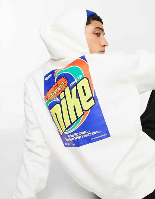 Nike - Keep It Clean - Hoodie met print op de achterkant in wit