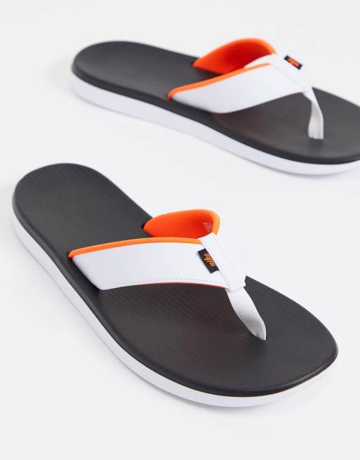 Nike white 2025 thong flip flops