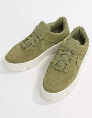 nike khaki air force 1 trainers