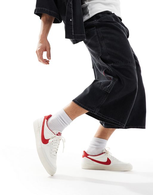 Nike – Killshot 2 – Biało-czerwone skórzane buty boot