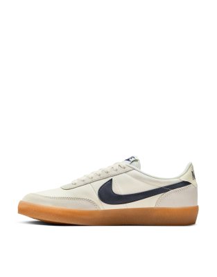 Nike Killshot Sneakers With Gum Sole In White And Navy In White