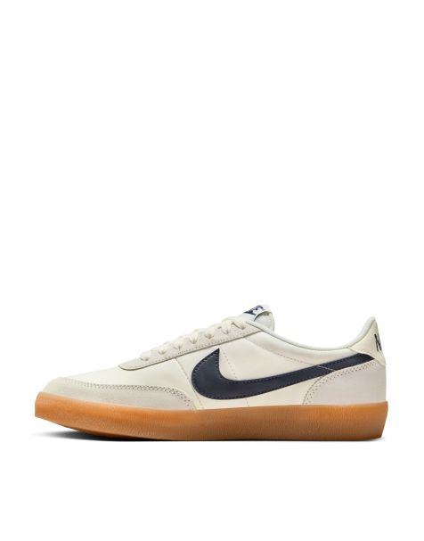 Nike Killshot sneakers with gum sole in white and navy - view 1