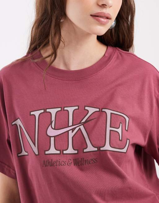 Nike klassisk boyfriend T-shirt i pink, 3 af 4