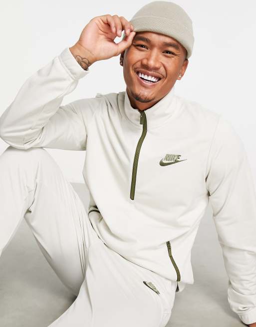 White nike store tracksuit top