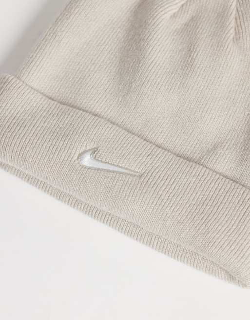 Nike knit beanie in cream, 2 of 3