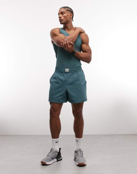 Nike knit shorts with elastic waist in green - view 1