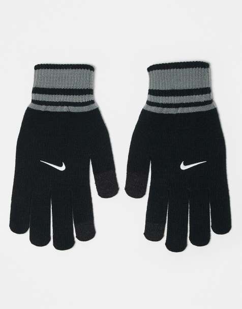 Nike Knit Tech touch screen gloves in black and grey - view 1