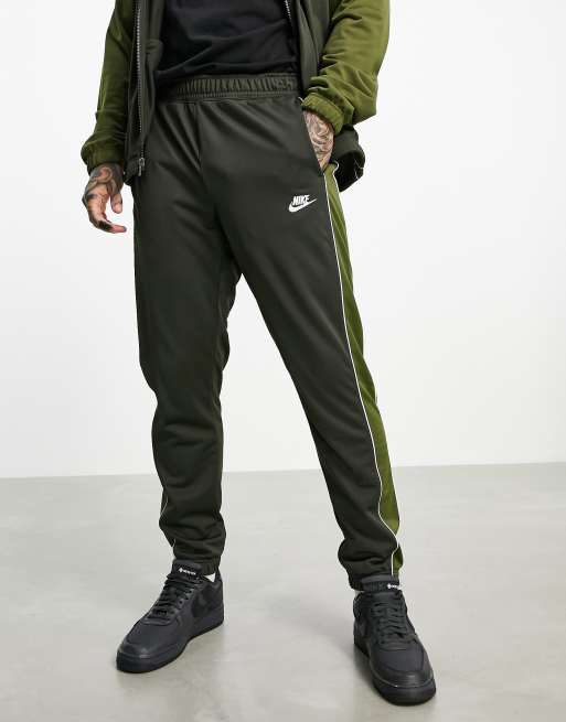 Nike knit zip up tracksuit set in khaki ASOS