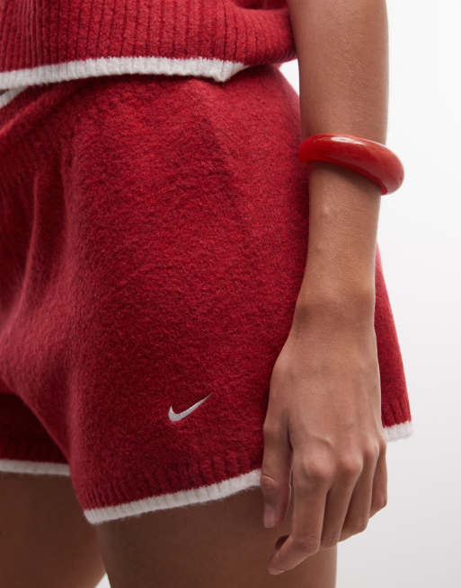 Nike knitted short in red, 3 of 5