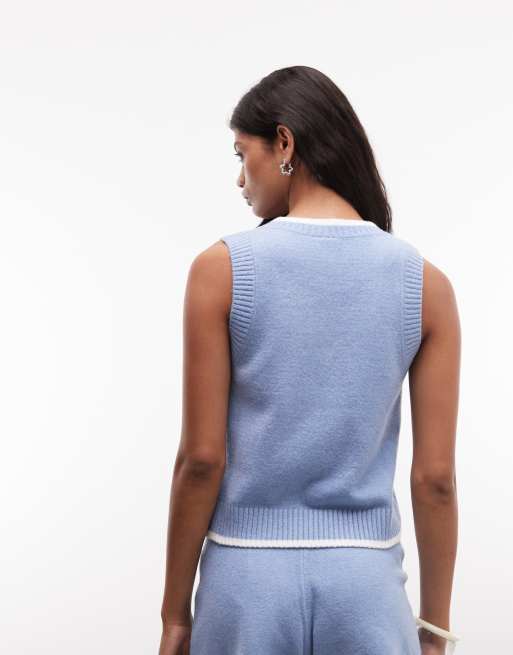 Nike knitted vest in blue, 4 of 4