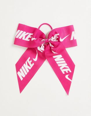 Nike Large Bow hair tie in pink - ASOS Price Checker
