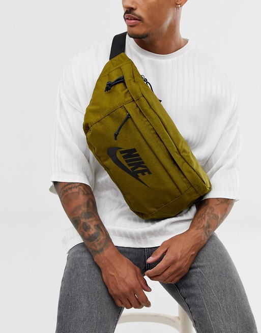 Nike large crossbody bag in green | ASOS