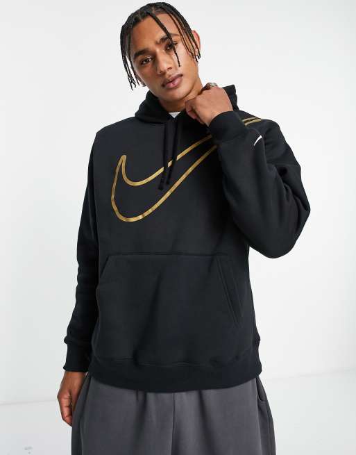 Gold black 2025 nike hoodie