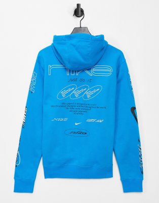 nike pink and blue hoodie