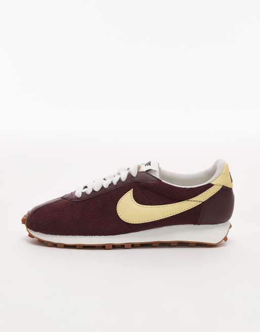 Nike LD-1000 corduroy sneakers in burgundy and yellow, 2 of 5