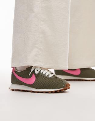 Nike LD-1000 corduroy sneakers in green and pink